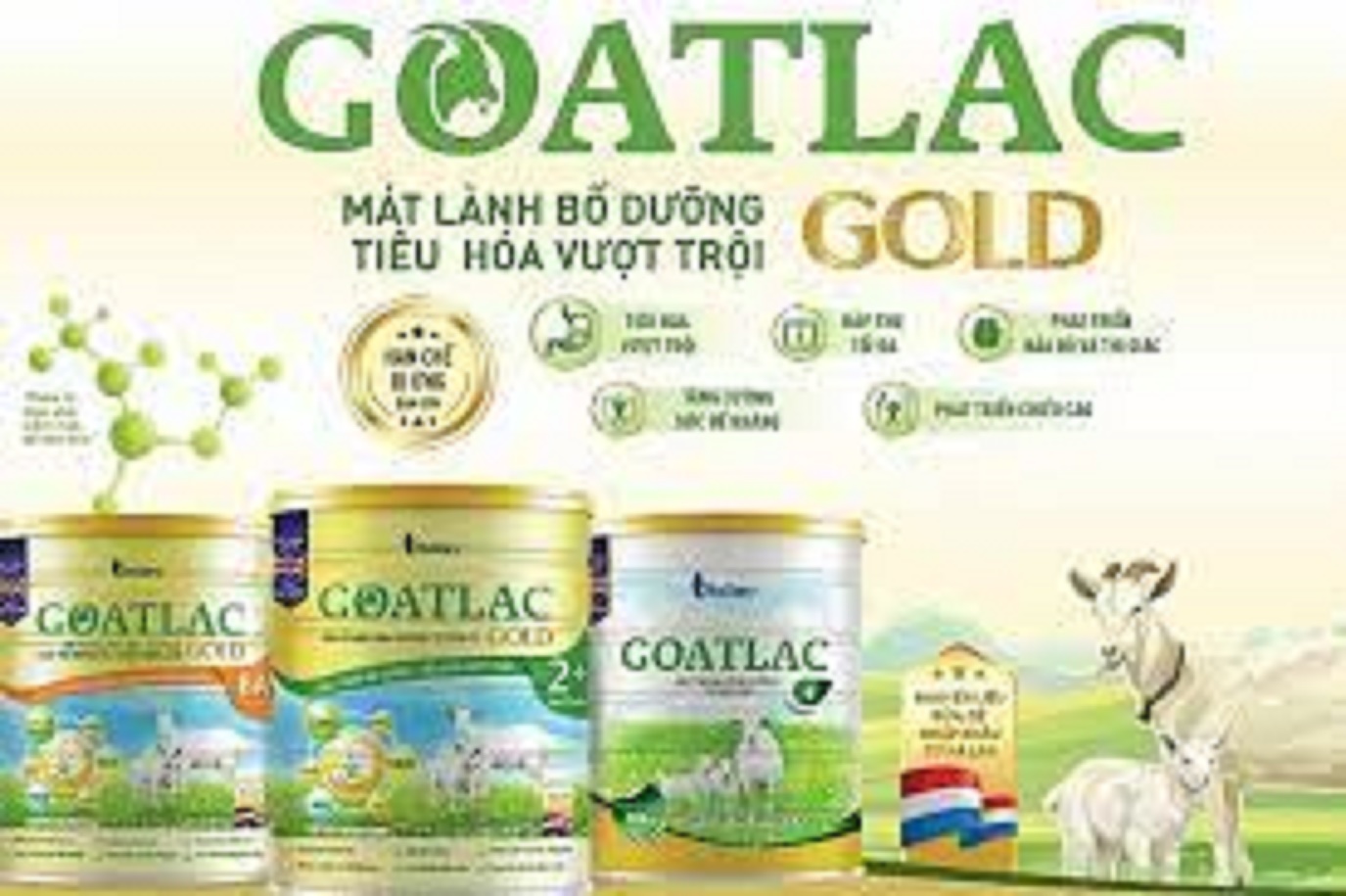 Sữa Dê Goatlac Gold 1+ 800g