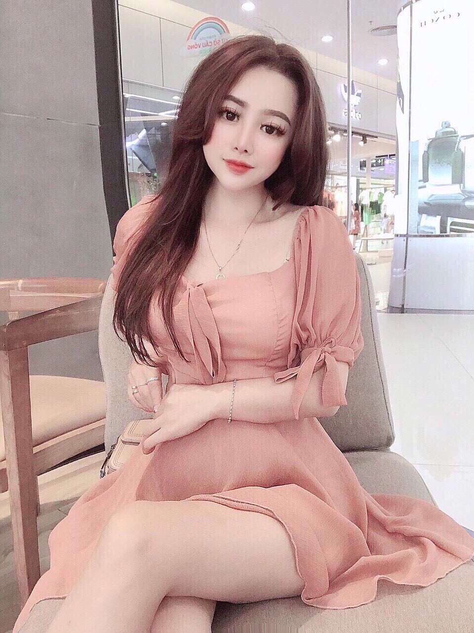 Đầm xòe nữ dự tiệc phối voan sang chảnh cao cấp qc