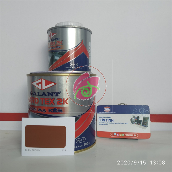 Sơn sắt MẠ KẼM màu gỗ , màu da bò epoxy 2K epoxy, 2 thành phần 800ml