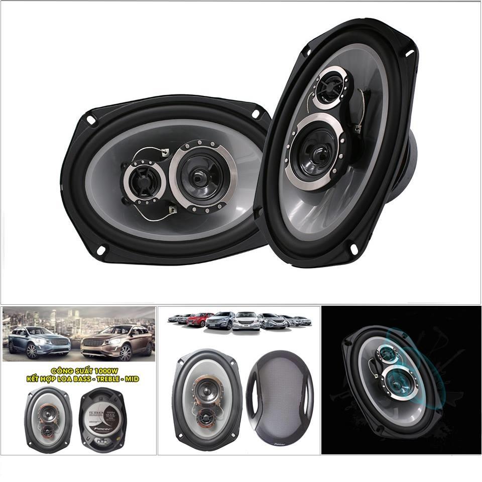 Bộ 2 Loa Cánh Cửa Ô Tô Công Suất 1000W Hình Oval 6x9 inch - Cặp Loa Đồng Trục 3 Đường Tiếng Cao Cấp - Đôi Loa Ô Tô Hình Bầu Dục Pincer 6941