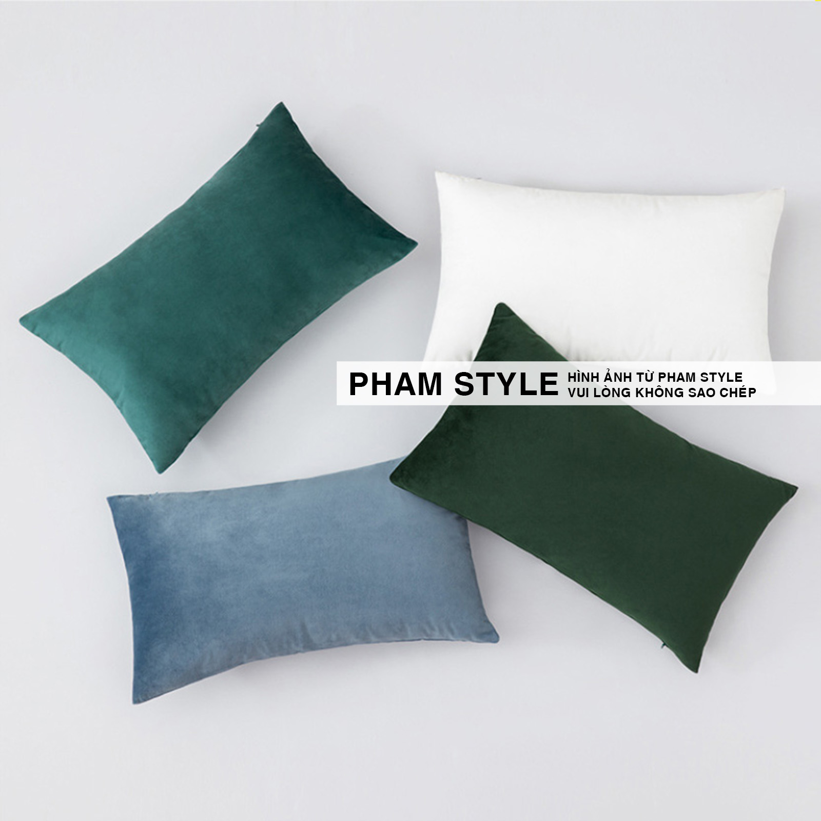 Gối Sofa Trang Trí VELVET, Vải Nhung (45x45cm) và (30x50cm)