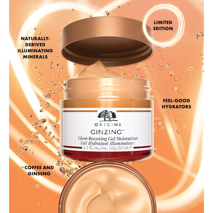 Origins Ginzing Glow Boosting Gel Moisturizer 50ml Fullsize Fullbox