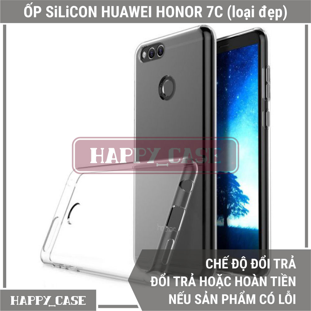 Ốp Lưng Điện Thoại HUAWEI HONOR 7C (Loại Đẹp) Thin Transparent Silicon