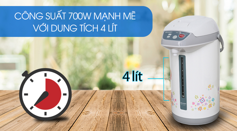 Bình thủy điện Sharp KP-Y40PV-CU 4 lít