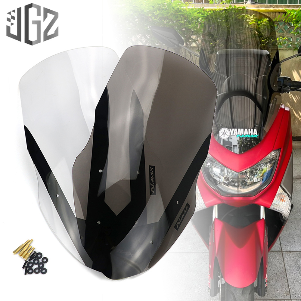 For YAMAHA NMAX155 v1 N-MAX 2013-2018 Motorcycle Windshield Acrylic Flyscreen Wind Visor Air Deflectors Smoke Clear