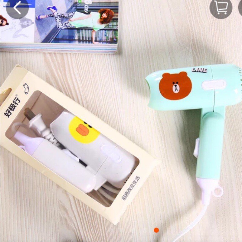 Máy sấy tóc mini hình thú cute, máy sấy tóc hình thú đáng yêu - máy sấy tóc tiện ích gấp gọn hình thú - máy sấy tóc đa năng hình thú