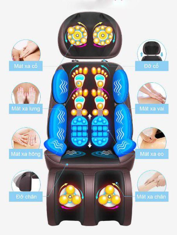 ghế đệm massage toàn thân xung điện trị liệu - ghế đệm massage toàn thân có đấm bóp chân cao cấp