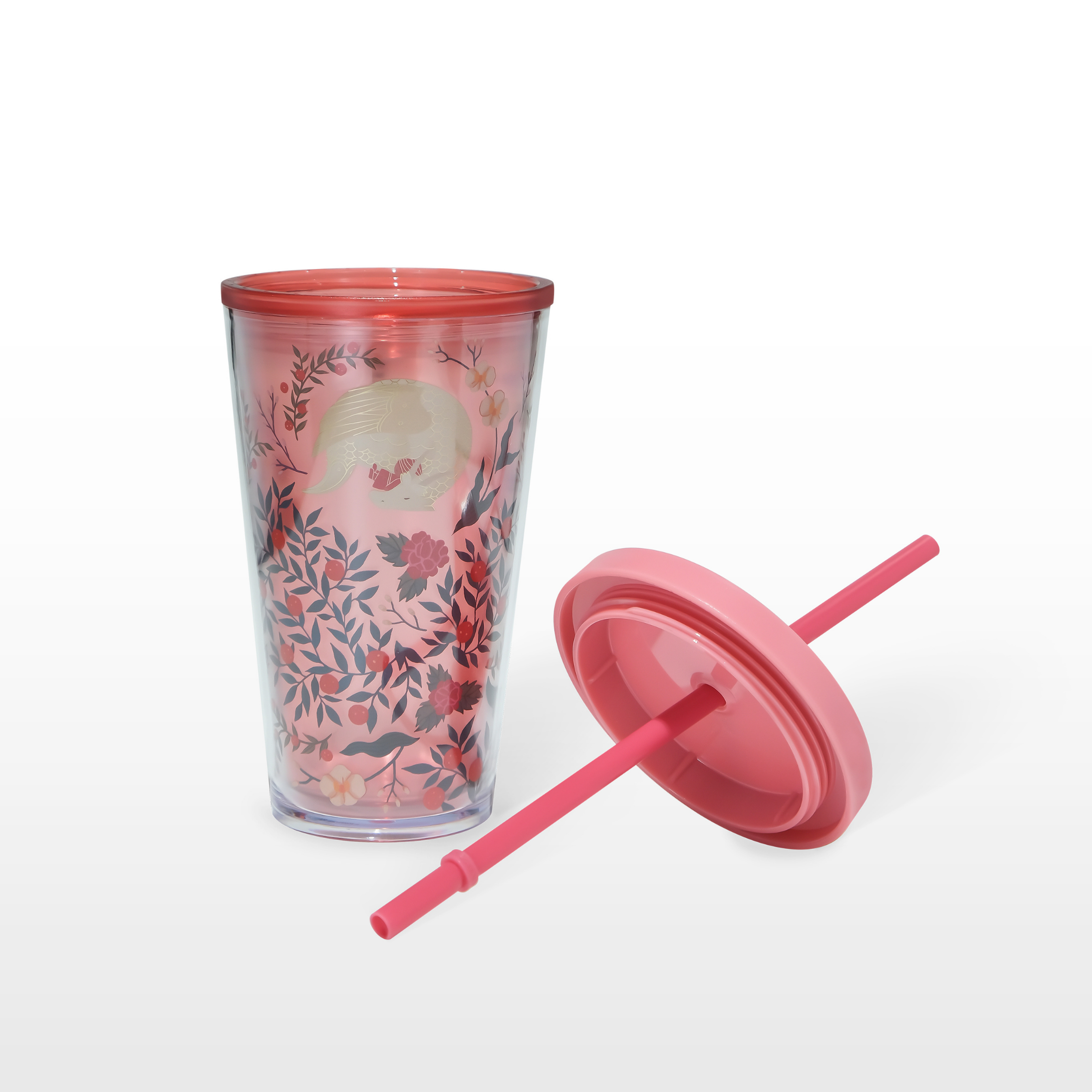 Bình Starbucks Cold Cup 16Oz (473ml) PL DRAGON ASLEEP IN FLOWER N TREE