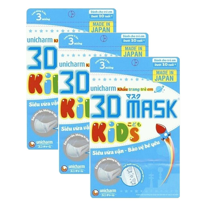 [HCM] Khẩu Trang 3D Mask Kids Unicharm Cho Bé