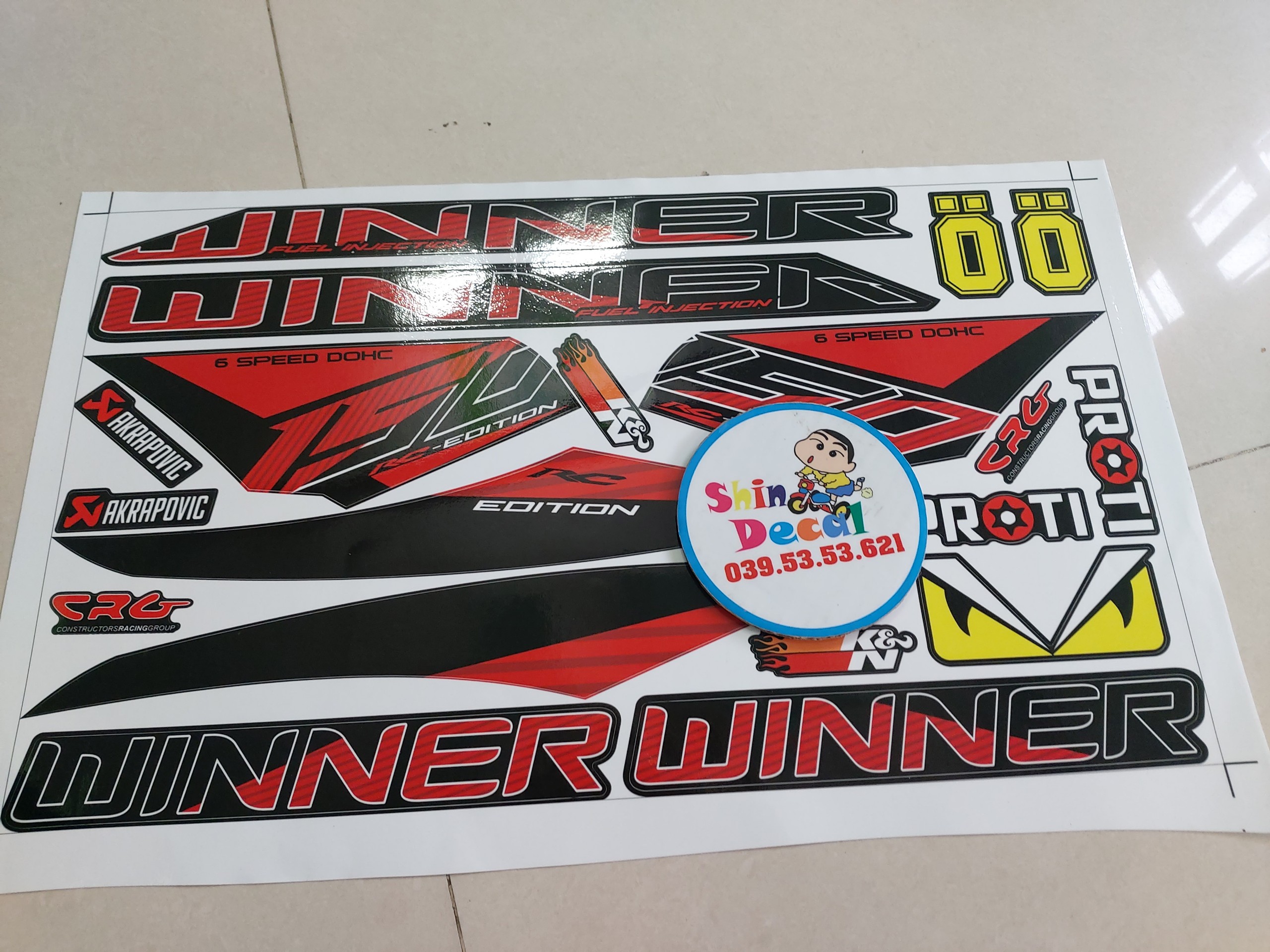 Tem xe winner mẫu mới 2020