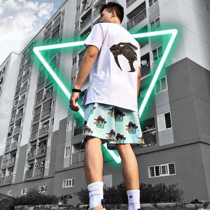 Quần Đùi Hoạt Hình Perry form unisex