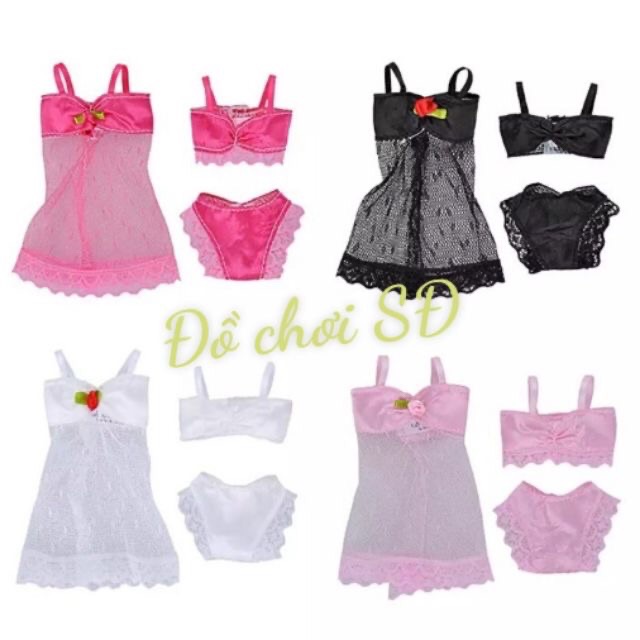 Áo ngủ búp bê - combo 4 bộ