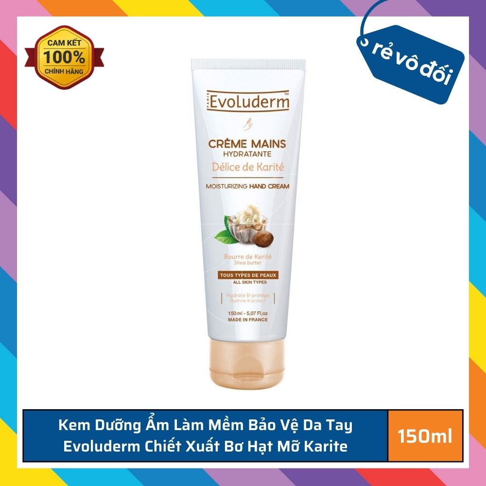 Evoluderm Hand Cream Helps Moisturize, Restore & Protect Hand Skin 150ml-French