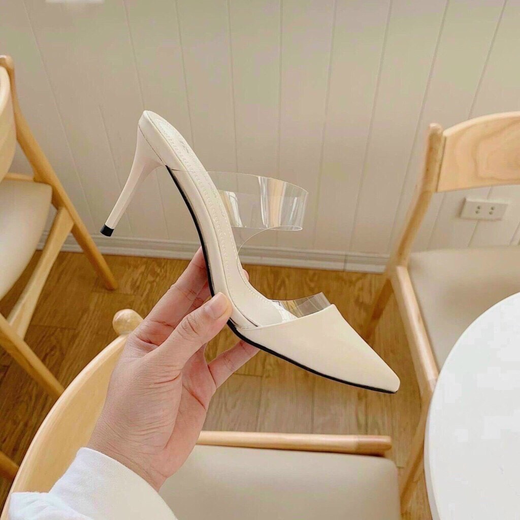 ( Hót Hót Hót) Giày suc gót 7p tôn dáng phối Mika