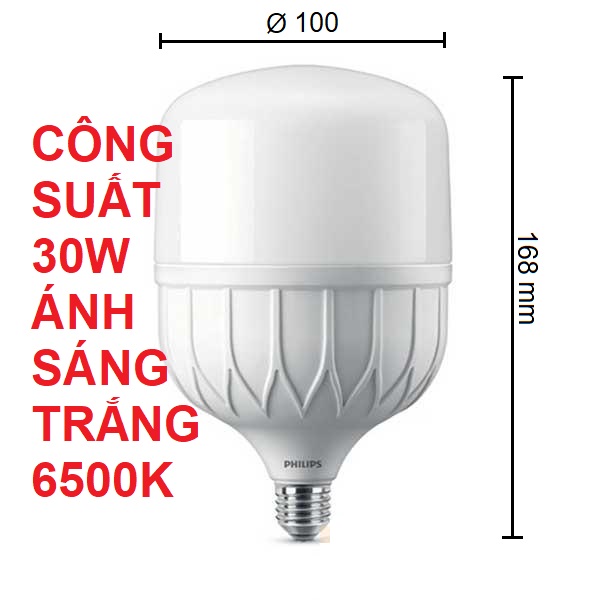 BÓNG LED TRỤ PHILIPS CÔNG SUÂT CAO 20W / 30W