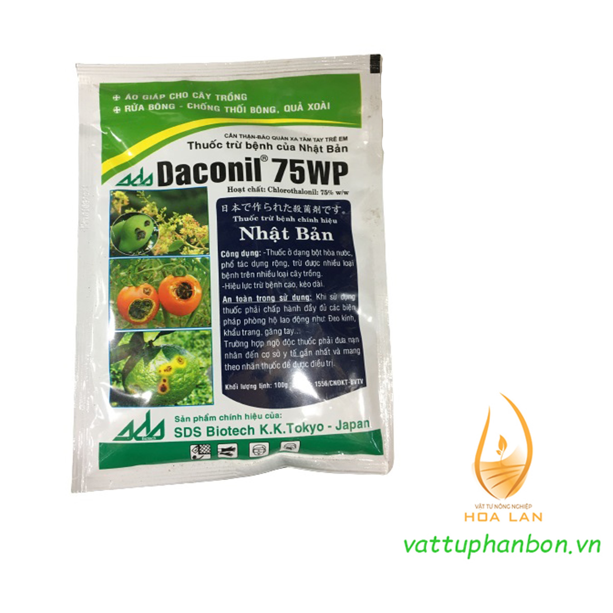 Thuốc trừ bệnh chính hiệu nhật bản daconil 75wp - #156a# 100g