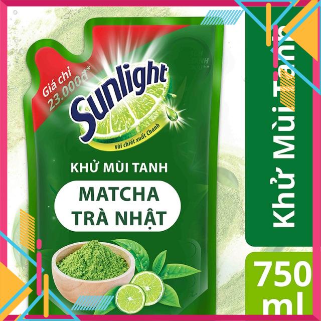 Nước rửa chén Sunlight Trà xanh túi 750ml