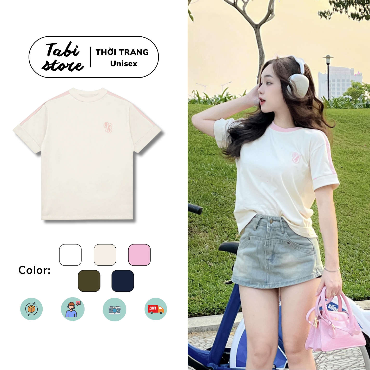 Áo Thun Babytee Form Fit Logo Chữ B