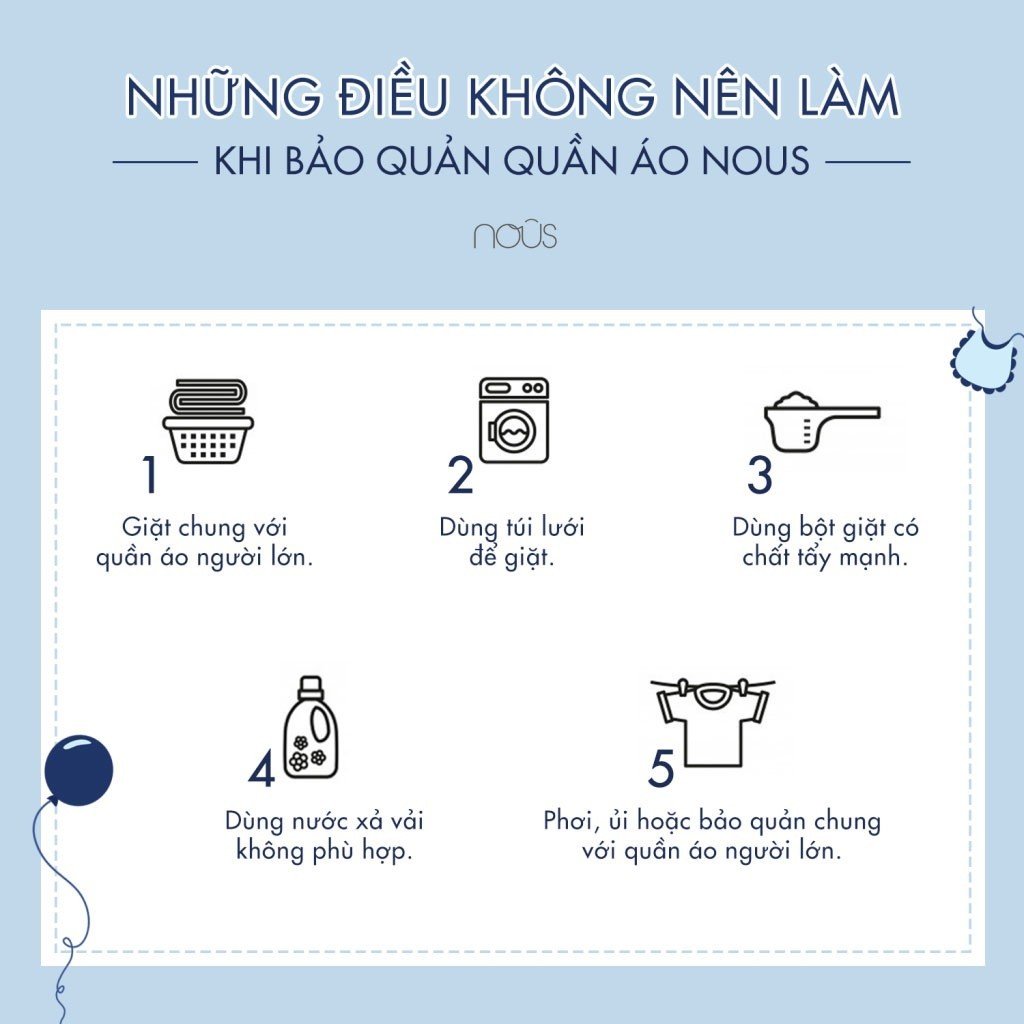 [Nous Kid] Bộ đồ ngủ pyjama Nous cho bé trai, bé gái (size 2-6 tuổi)