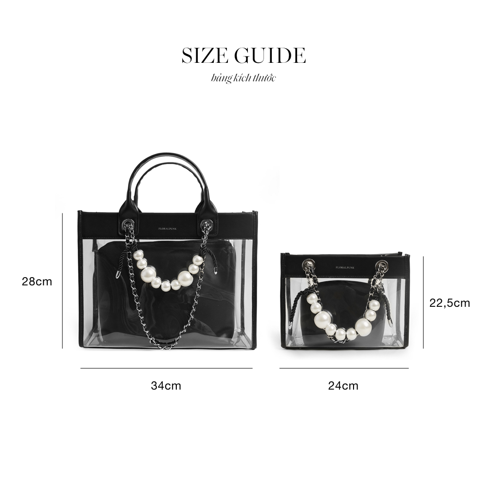Túi xách Floralpunk Downtown Transparent Bag size Mini