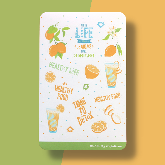 Sticker sheet sweet lemon - sticker trang trí nhật kí , sổ tay | Bullet journal sticker