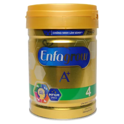 Sữa Enfagrow A+ 4 360 Brain DHA+ và MFGM Pro hương vani 830g (2 - 6 tuổi)