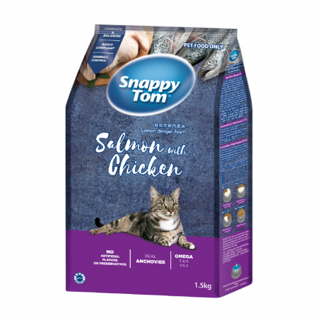 [hoả tốc pettohouse] Thức ăn cho mèo Snappy Tom 8kg salmon with chicken