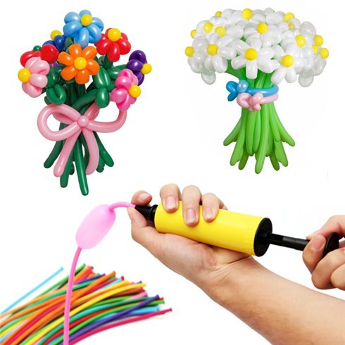 Bộ 90 bong bóng + 1 ống bơm