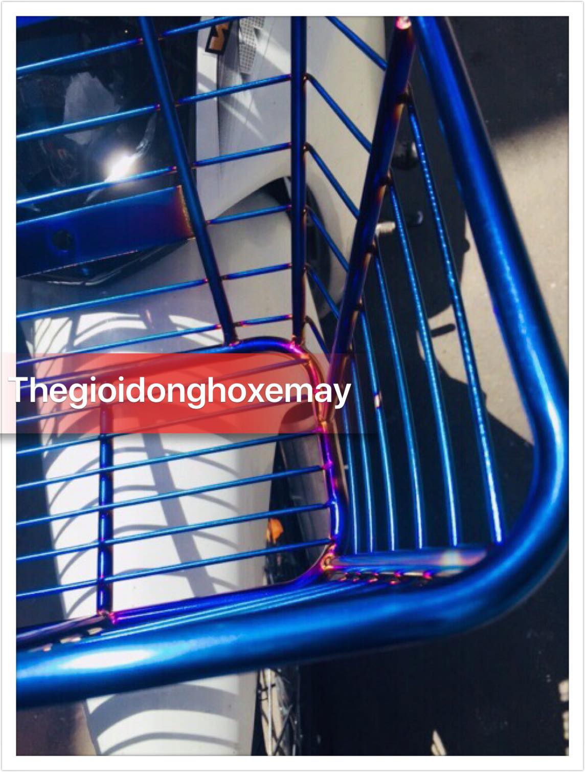 Rổ inox titan loại nặng 10 ly xe Wave RS, Wave Alpha mới, Wave lớn sọc ngang