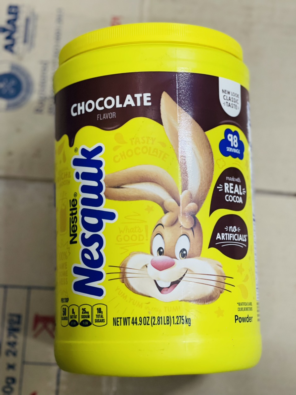 Bột Cacao Nestle Nesquik Chocolate 1.275kg hộp Hạn sử dụng 2025 - Nhập