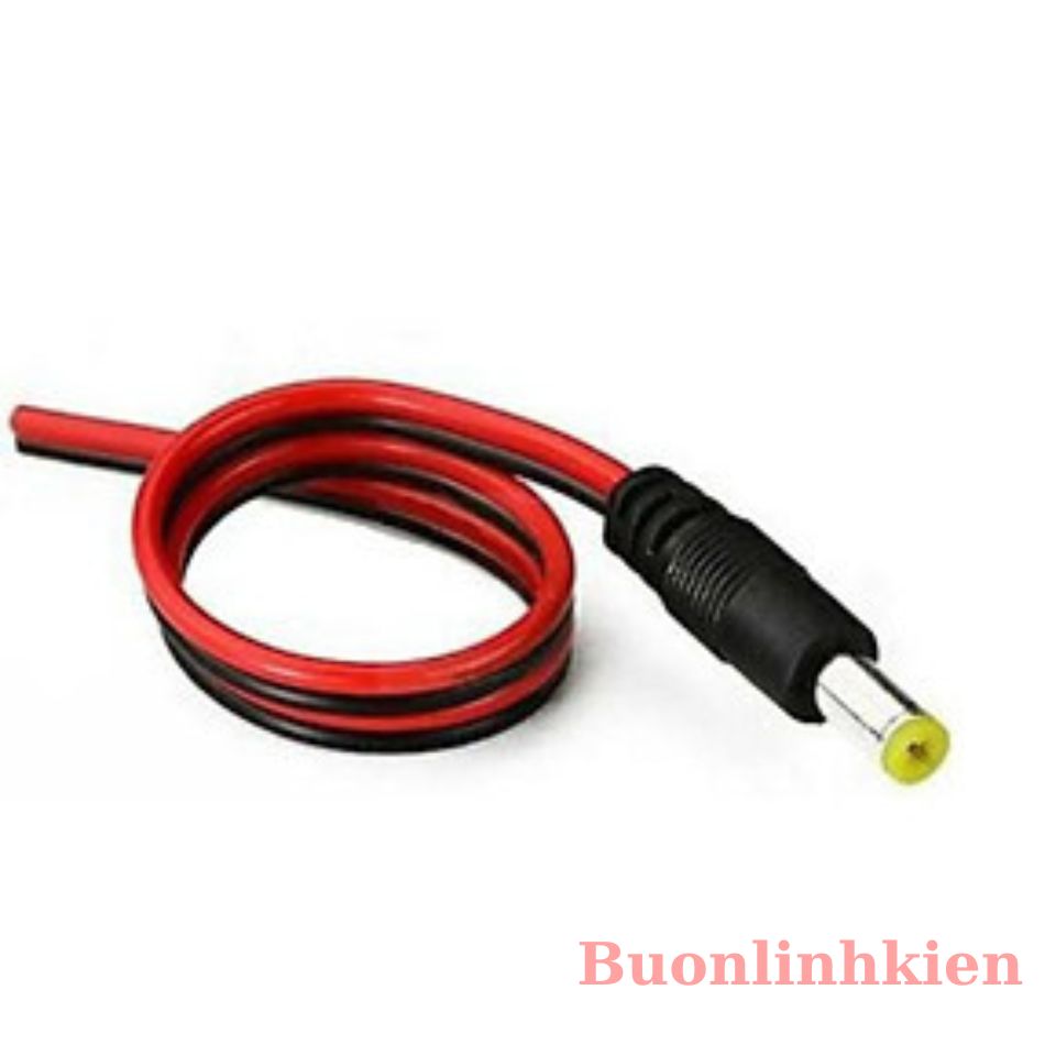 Dây nguồn DC đực cái, jack dc 5.5x2.1mm có dây