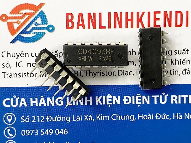 Combo 5 chiếc cd4093be, cd4093 dip 14 hàng nhập khẩu