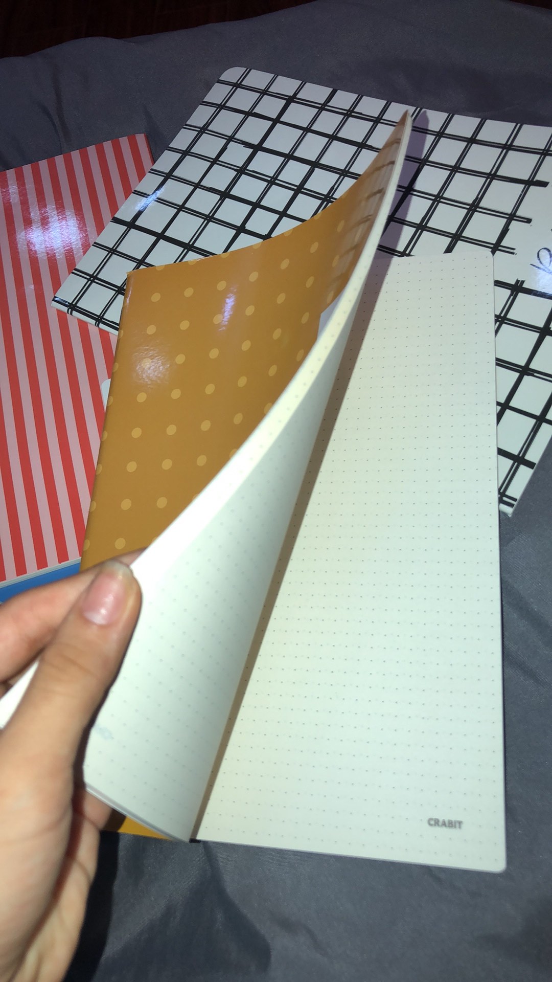 Vở Crabit Dotted Notebook - Vở kẻ chấm bi (Giấy ruột Dot) - Vàng chấm bi