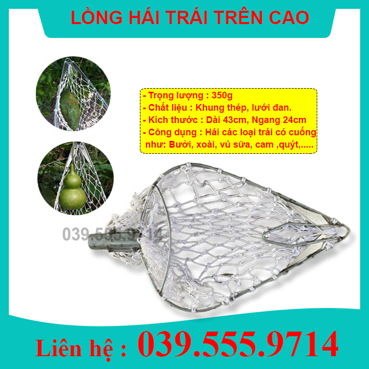 Dụng cụ lồng hái trái trên cao