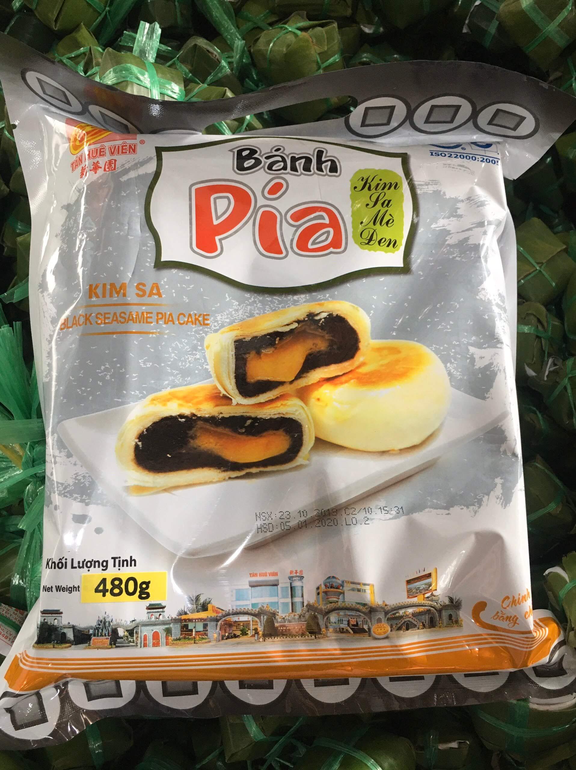 Bánh pía kim sa mè đen 12 cái/gói