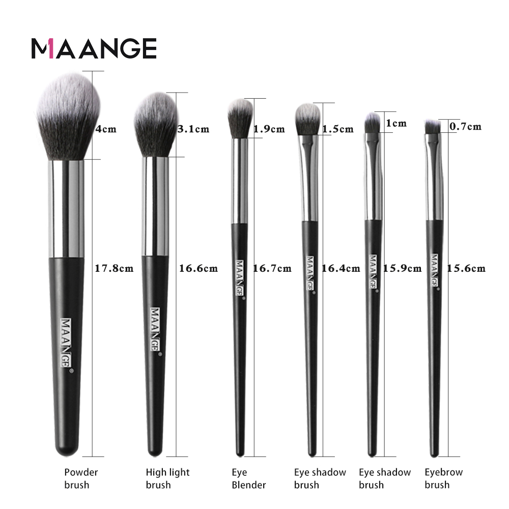 Bộ Cọ Trang Điểm 6 cây MAANGE Dùng Đánh Phấn Mắt / Phấn Phủ