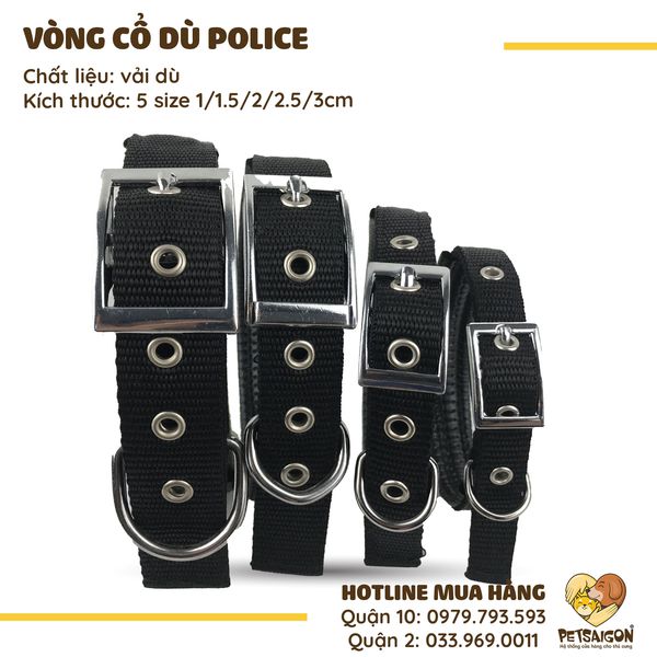 VÒNG CỔ DÙ POLICE CHO CHÓ MÈO