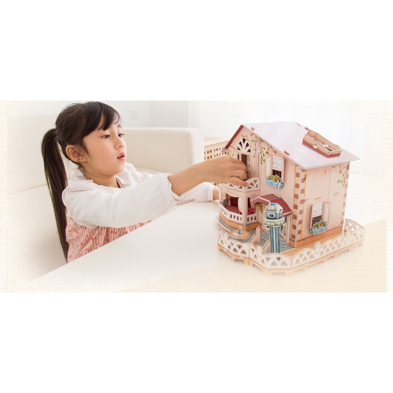Mô hình giấy 3D CubicFun - Holiday Bungalow - P634h