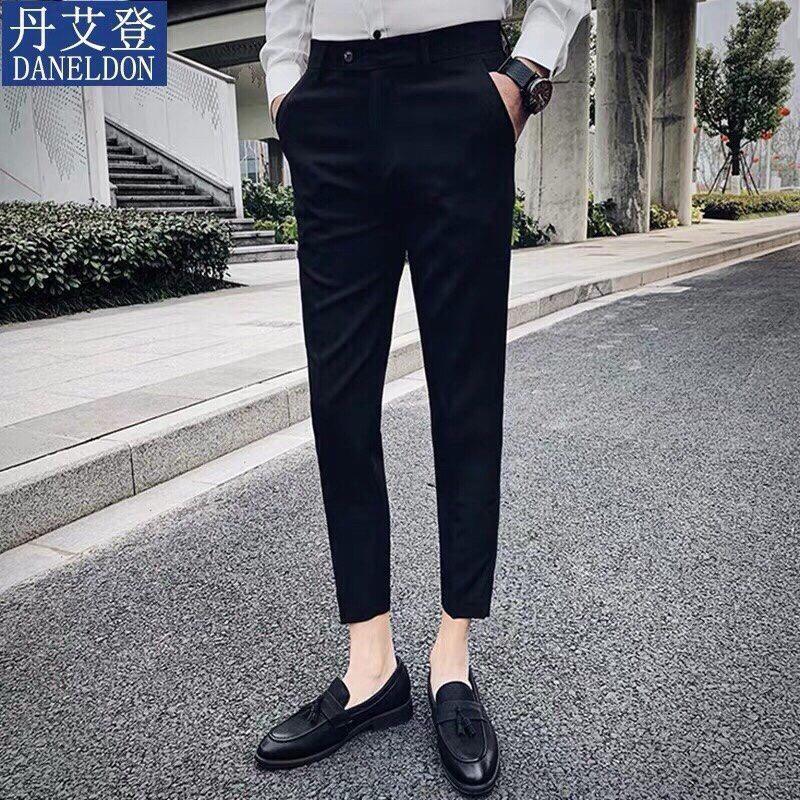 [HCM]QUẦN TÂY NAM QUẦN ÂU NAM QUẦN VẢI NAM ĐEN HÀN QUỐC CHẤT VẢI DÀY DẶN CO GIÃN NHẸ CAO CẤP THỜI TRANG MẪU MỚI 2020 HL STORE MS 303