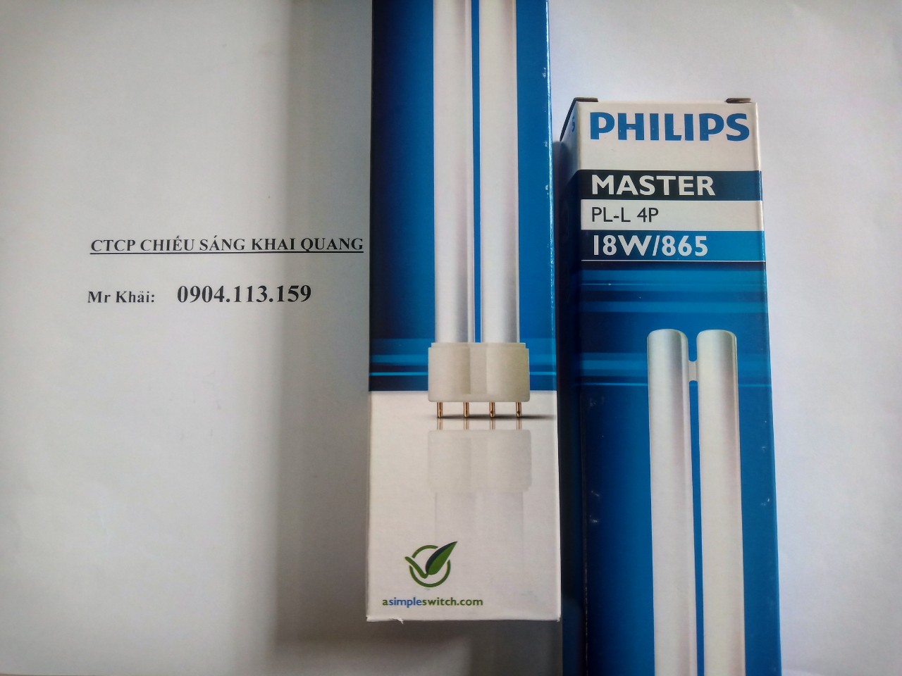 (SALE) Bóng đèn Philips Master PL-L 18W/865 4P