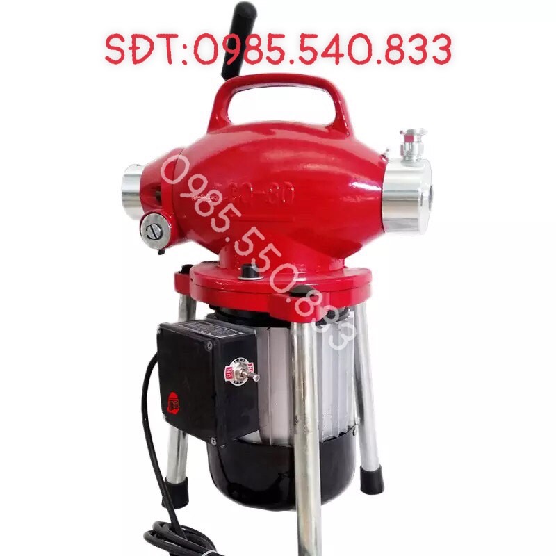 MÁY THÔNG TẮC CỐNG GQ80-550w (1 cuộn dây phi16 +4m phi8 + 6đầu thông + 1 đôi găng tay )