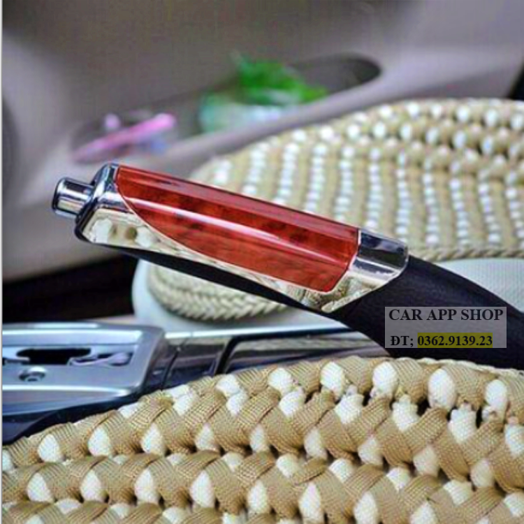 ốp cần phanh tay ô tô vân gỗ và vân carbon