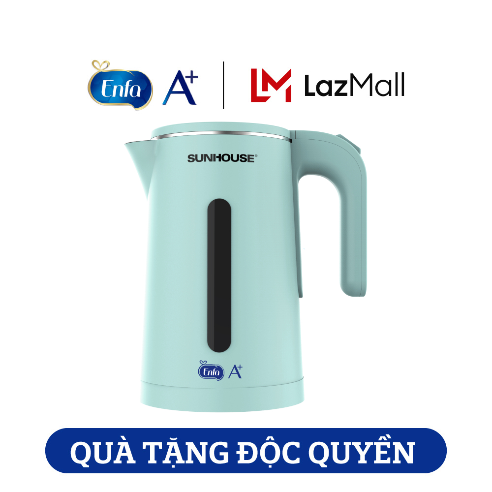 [Quà tặng Enfa] Bình đun siêu tốc inox 2 lớp Sunhouse