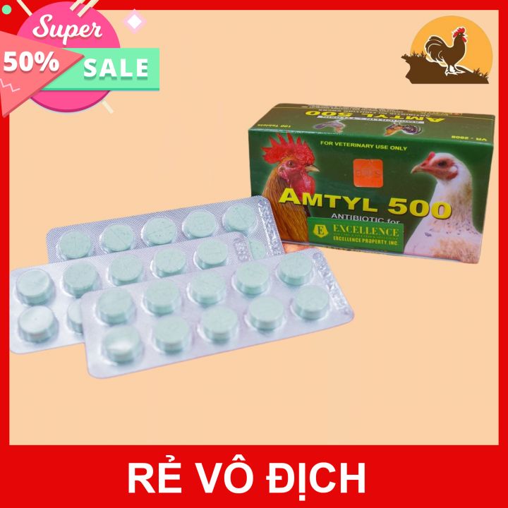 Combo 40 viên amtyl 500 sỗ mũi khò khè, tiêu chảy, tang
