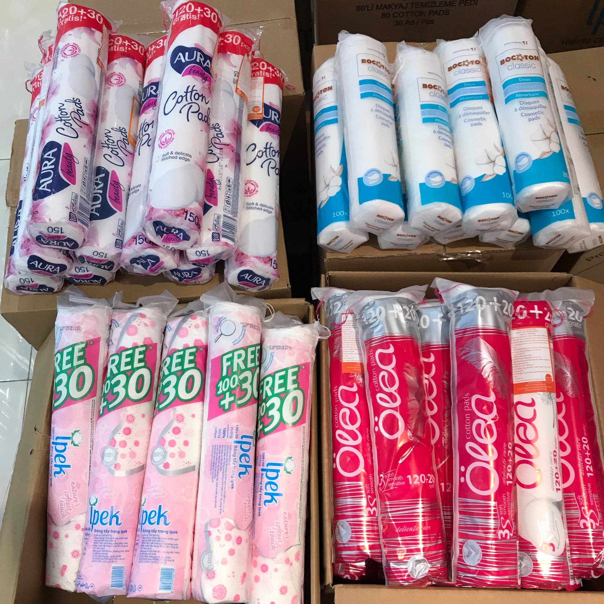 Bông tẩy trang Bocoton Cosmeto 100 miếng