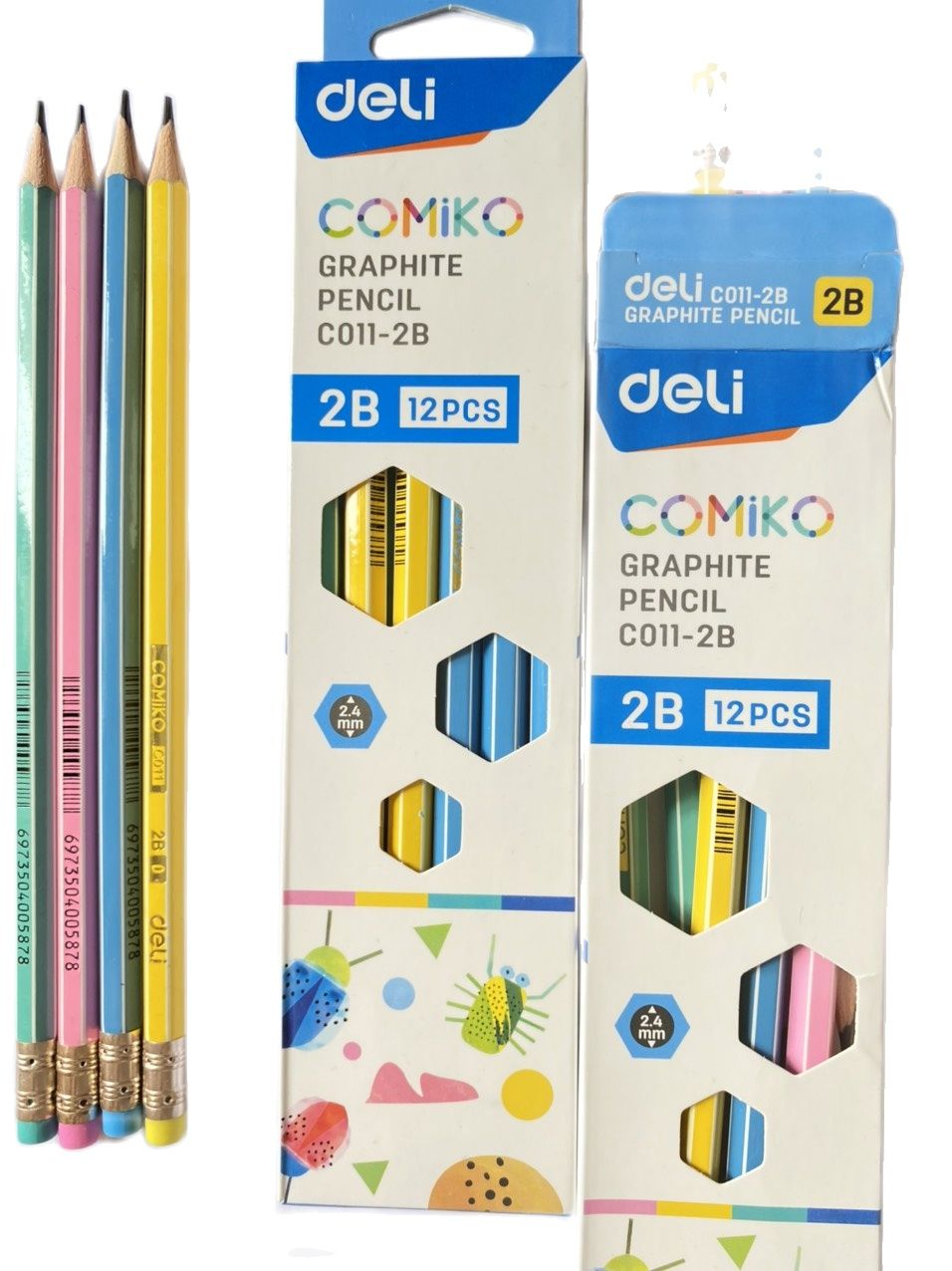 Hộp 12 chiếc Bút chì gỗ deli C011-HB/ 2B