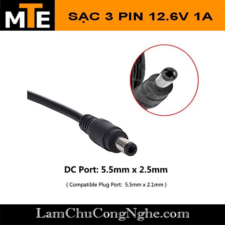 Adapter chuyên sạc Pin 3 Cell 12.6V 1A