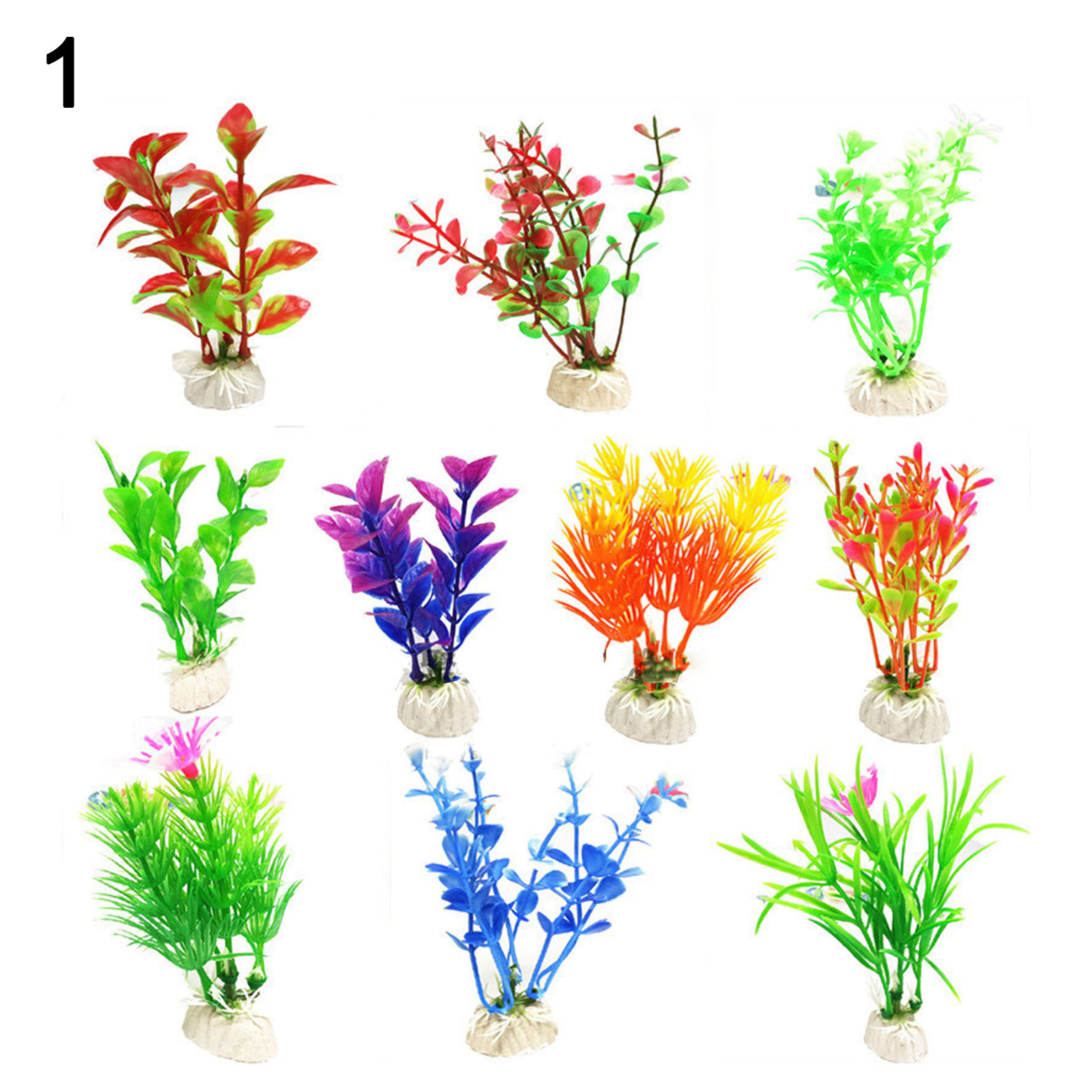 Cái/bộ 10 Cây Nước Mô Phỏng Trang Trí Cảnh Quan Không Phai Đồ Trang Trí Bằng Nhựa Cho Bể Cá Giả Cho Cây Mô Phỏng Hồ Cá Bảo Bình, Bể Cá, Cây Thủy Sinh Mô Phỏng, Hoa Nhân Tạo Trang Trí Cảnh Quan Bể Cá, 10 Hỗn Hợp Ngẫu Nhiên