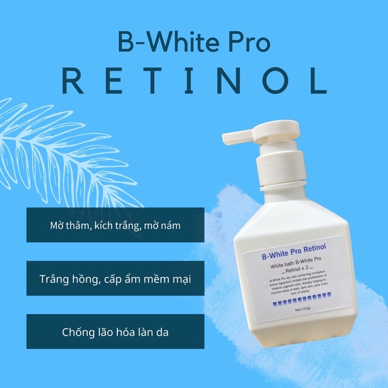 tắm trắng ủ trắng khô B white pro retinol x2