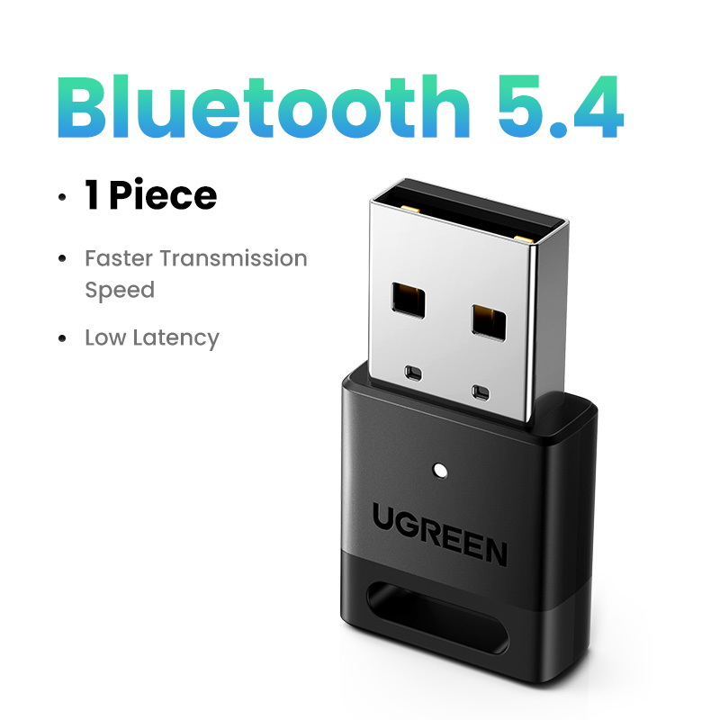 Bộ điều hợp không dây【New】UGREEN USB Bluetooth 5.4 Dongle Adapter for PC Speaker Wireless Mouse Keyboard Music Audio Receiver Transmitter Bluetooth Model: 45134